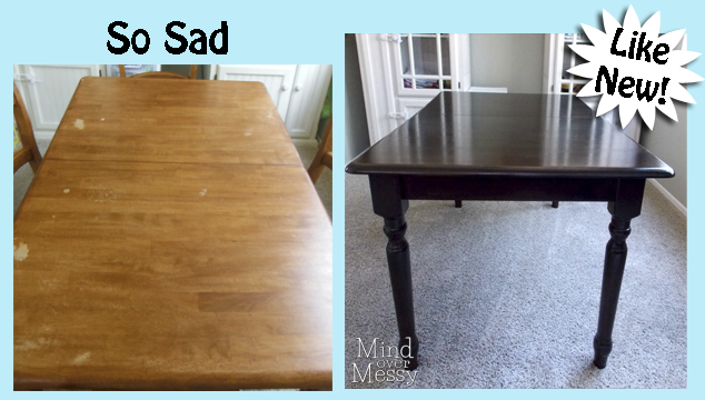 DIY Espresso Stain Table Makeover